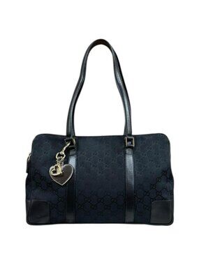 Gucci GG Canvas Shoulder Bag Black